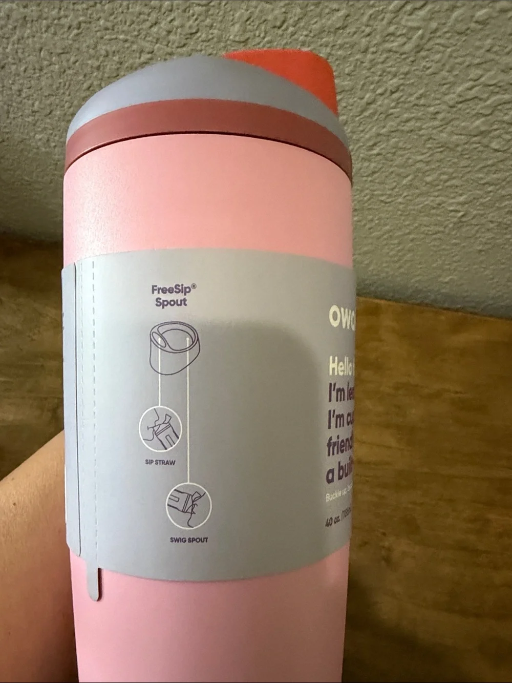 Owala Pink & Lavender Insulated Travel Tumbler with Handle 40 oz - Picture 5 of 6